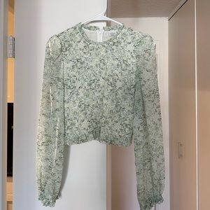 Aritzia Wilfred Green Long Sleeve Top